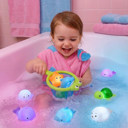 Leuchtende Bade Tierchen