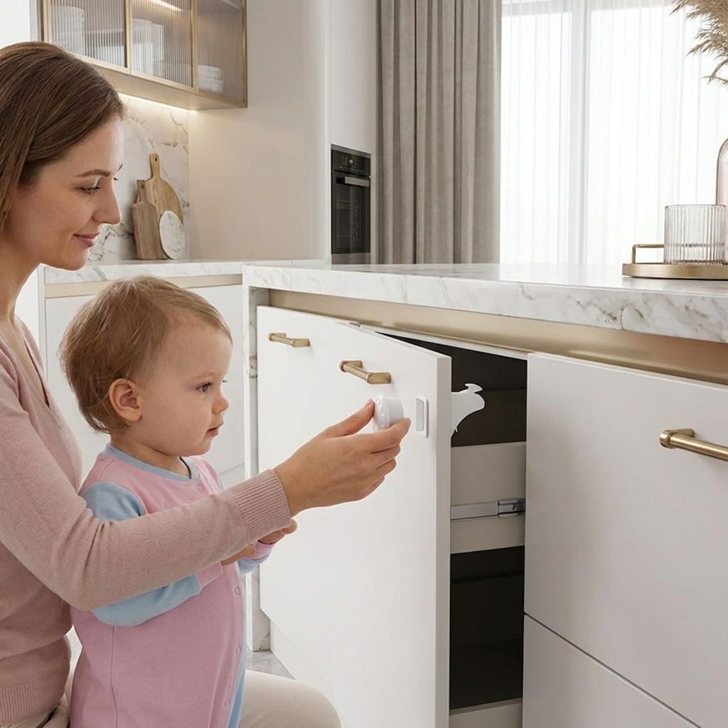 Magnetisches Kindersicherungs Schrank und Türen Set