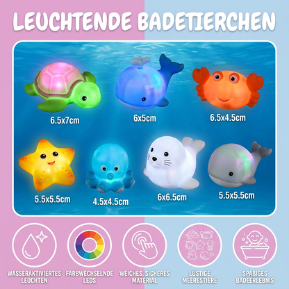 Leuchtende Bade Tierchen