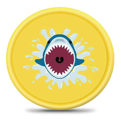 Shark Splash Sprinkler-Matte für Kinder – Aufblasbare Wassermatte