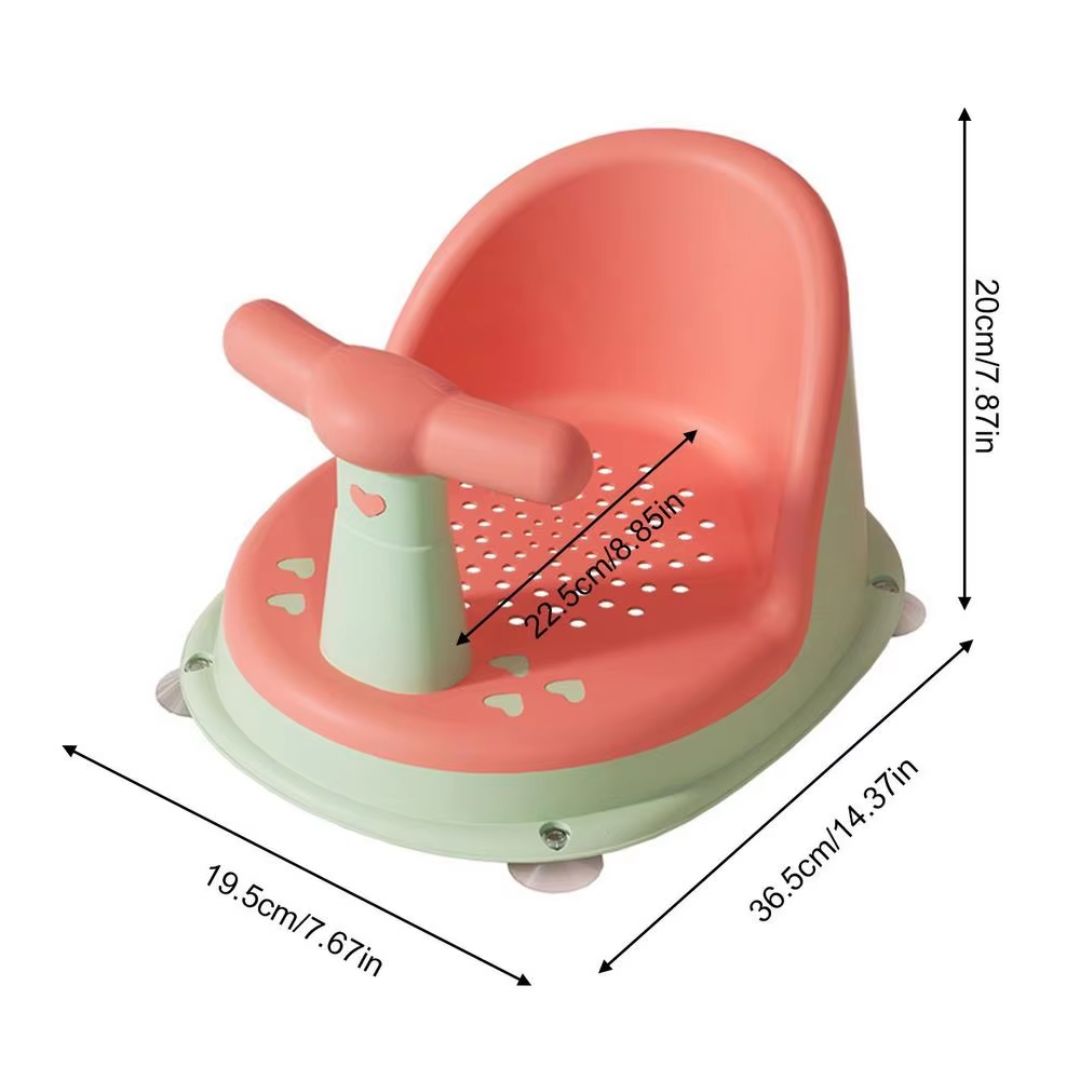 Drehbarer Baby Badesitz mit Griff – Rutschfester Wannensitz
