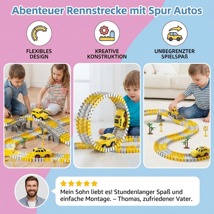 Abenteuer Rennstrecke mit Spur Autos