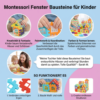 Montessori Fenster Bausteine für Kinder