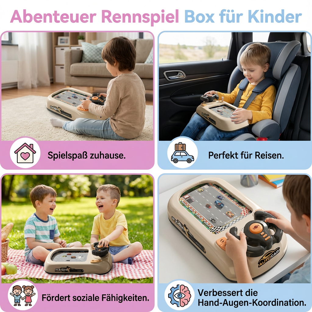 Abenteuer Rennspiel Box für Kinder