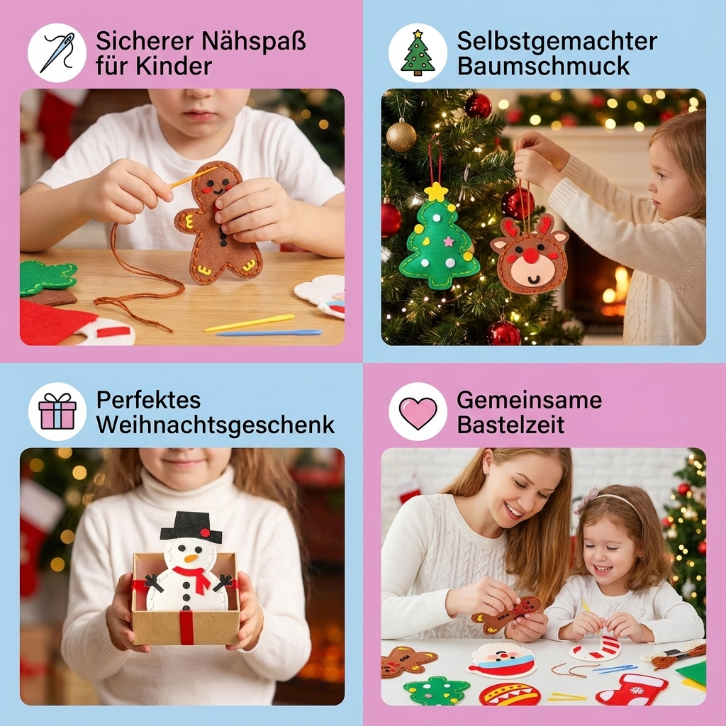 Sicheres Filz Weihnachts Set zum Selber Nähen