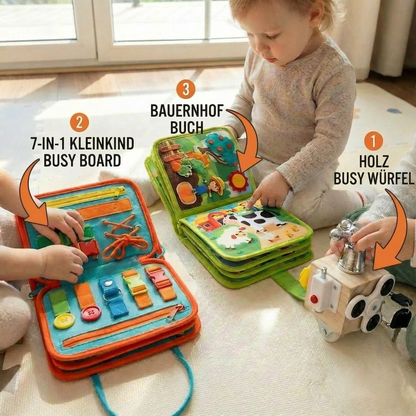 3-Teiliges Montessori Spiel- & Entdeckerset für selbstständiges Lernen