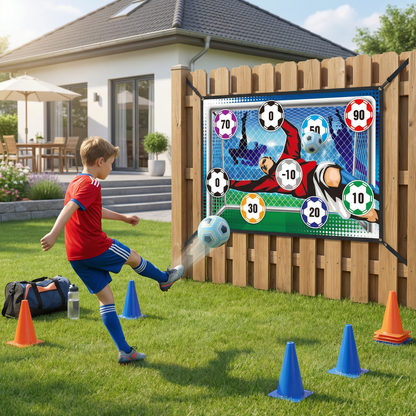 Klebende Fußball Zielschuss Wand  – Indoor & Outdoor Trainings- und Spielset