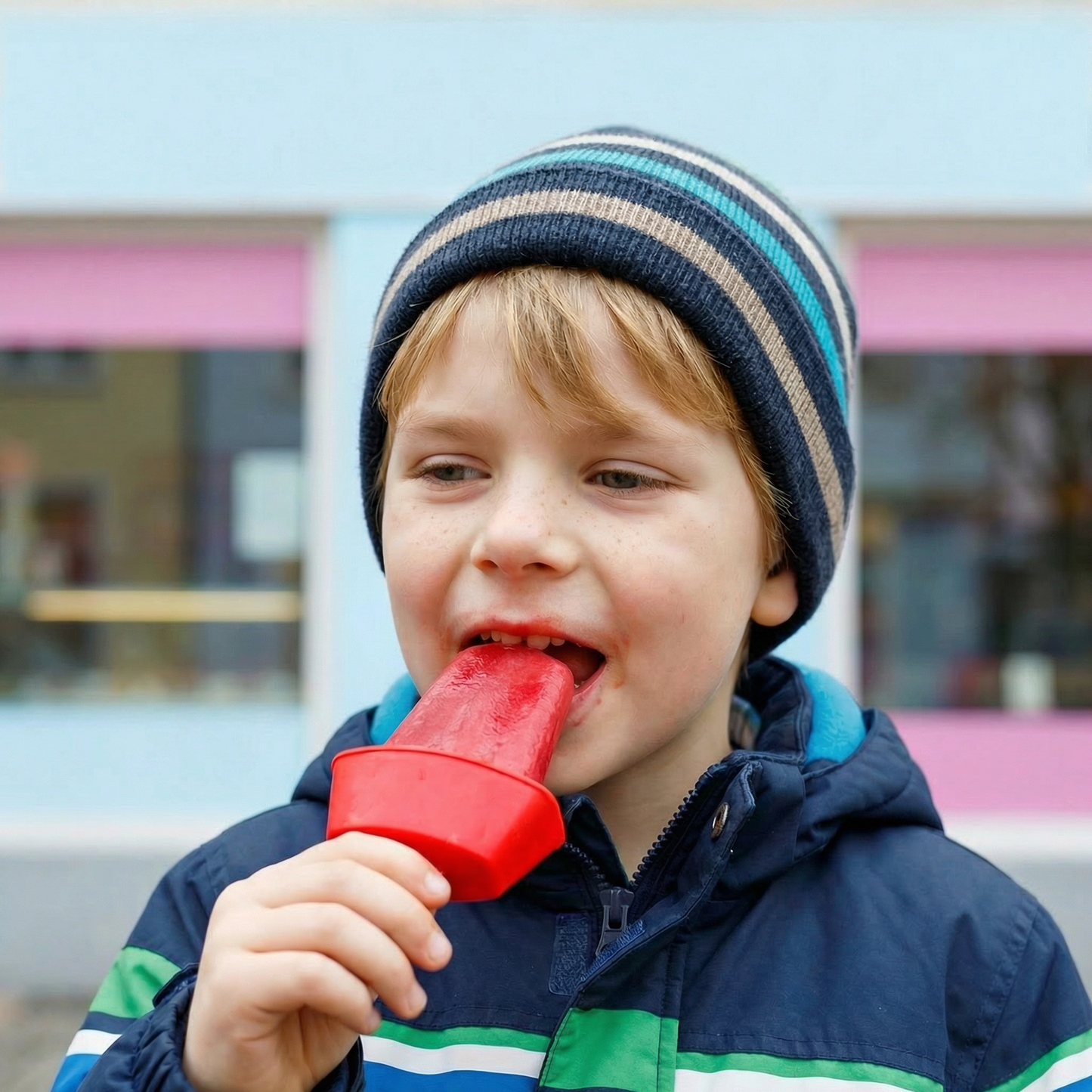 2er-Set Tropfsicherer Eis Halter für Kinder – Kleckerfreier Eisfänger mit Strohhalm