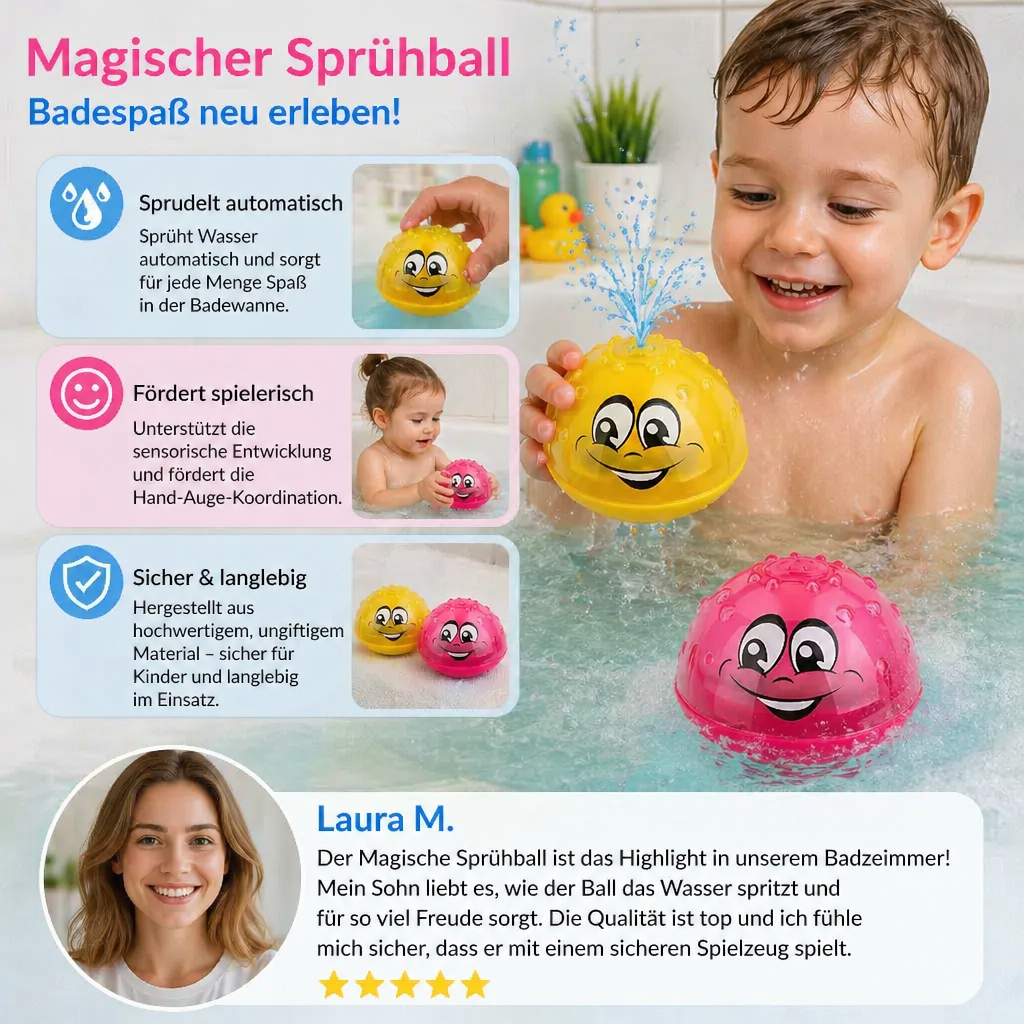 Magischer Sprühball – interaktives Wasserspielzeug für fröhlichen Badespaß & Unterhaltung