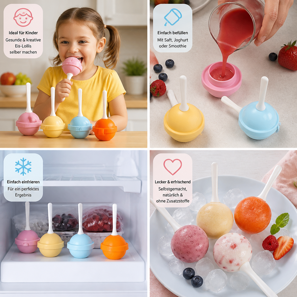 Lollipop Eisform zum selber machen im 4er Pack