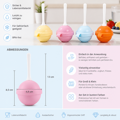 Lollipop Eisform zum selber machen im 4er Pack
