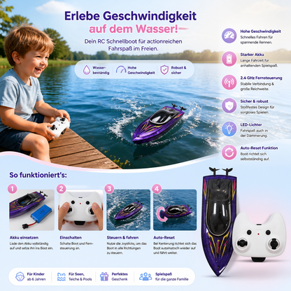 Elektrisches Rennboot für rasanten Wasserspaß im Sommer