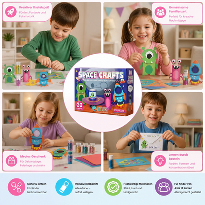 Kinder-Papierbastelbox – 20 einfache DIY-Bastelprojekte für Kinder von 3–10 Jahren mit Klebestift, Klebeband und Umschlägen
