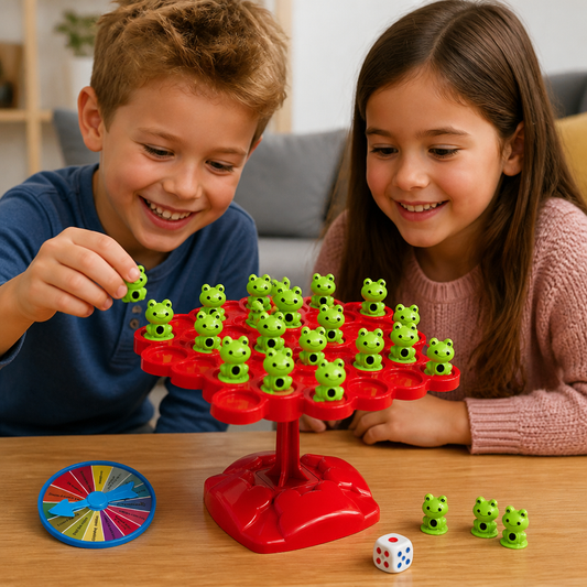 Frosch-Balancebrett – Geschicklichkeitsspiel für die ganze Familie