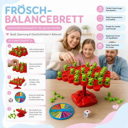 Frosch-Balancebrett – Geschicklichkeitsspiel für die ganze Familie