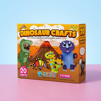 Kinder-Papierbastelbox – 20 einfache DIY-Bastelprojekte für Kinder von 3–10 Jahren mit Klebestift, Klebeband und Umschlägen