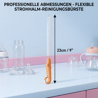 Flexible Strohhalm-Reinigungsbürste – Langer Schlauchreiniger für Flaschen, Schnuller & Trinkbecher