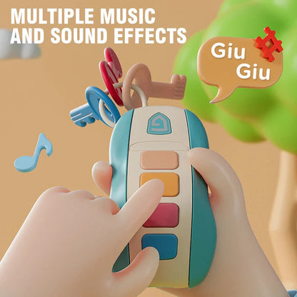 Melodische Fahrt – Musikalisches Spielzeug-Auto mit Tasten und Soundeffekten für Babys