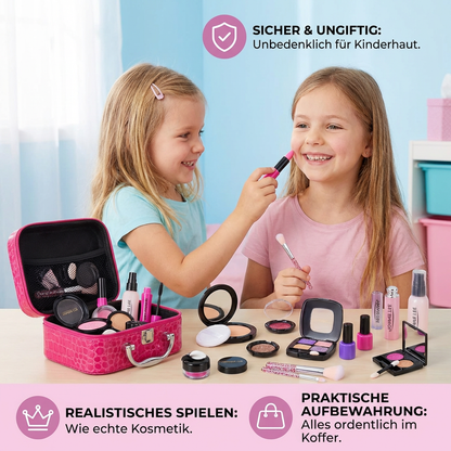 Make-up Spielset für Mädchen - Sicheres Kinder Schminkset mit praktischer Tasche