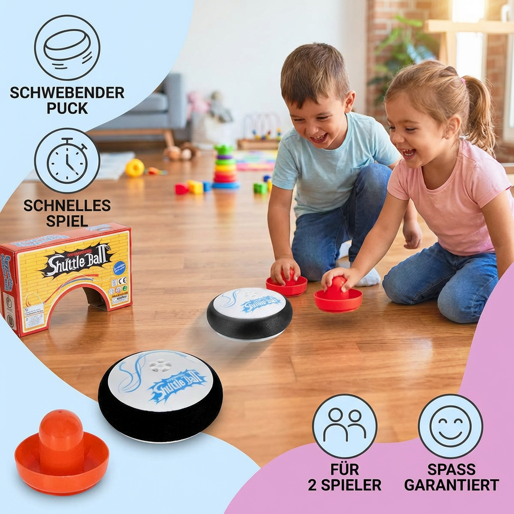 Mini Airhockey Tischspiel für Kinder – Schnelles Reaktionsspiel mit Pucks