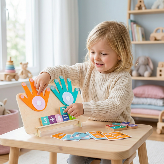 Montessori Zahlen Lernspielzeug – Holz Finger Tracing Board für Kinder