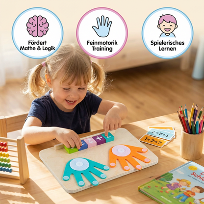 Montessori Zahlen Lernspielzeug – Holz Finger Tracing Board für Kinder