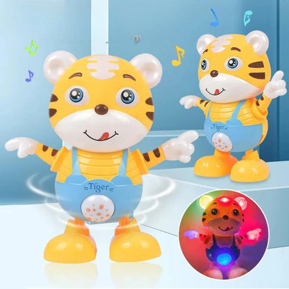 Musikalische Entwicklung – Tanzender Tiger mit Lichtern und Musik