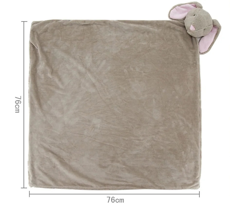 Kuschelige Babydecke mit Hasen-Design – Flauschige Baby Kuscheldecke