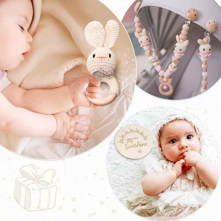 Baby Set mit Strickrassel und Decke – Für die frühkindliche Entwicklung