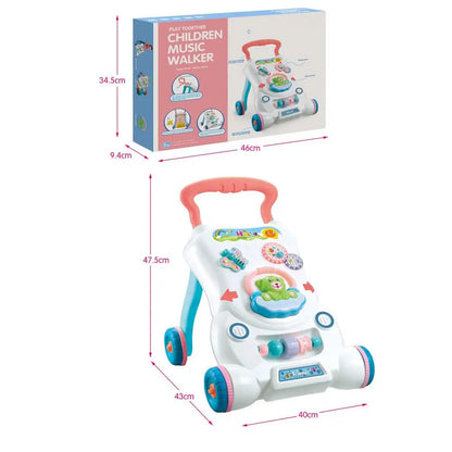 Lauflernwagen mit Musik – Baby Spiel- und Laufhilfe mit Lernspielzeug