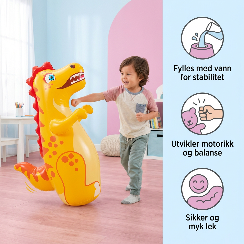 Aufblasbarer Kinder-Boxsack im Tierdesign mit befüllbarer Wasserbasis