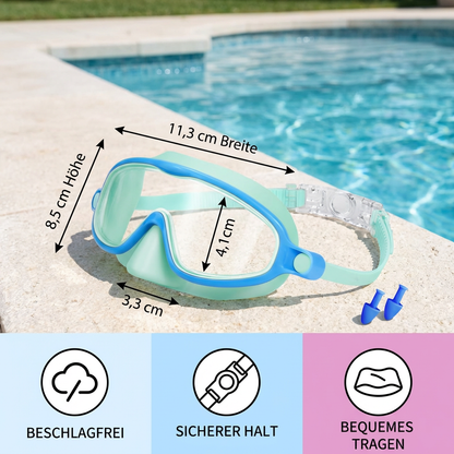 Praktische Schwimmbrille für Kinder – Beschlagfrei, Sicherer Halt & Bequemes Tragen