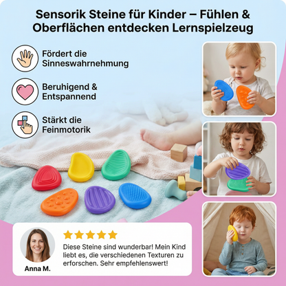 Sensorik Steine für Kinder – Fühlen & Oberflächen entdecken Lernspielzeug