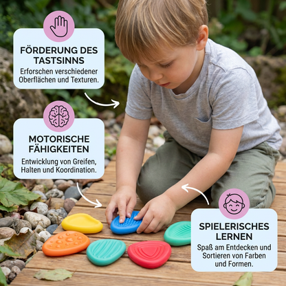Sensorik Steine für Kinder – Fühlen & Oberflächen entdecken Lernspielzeug