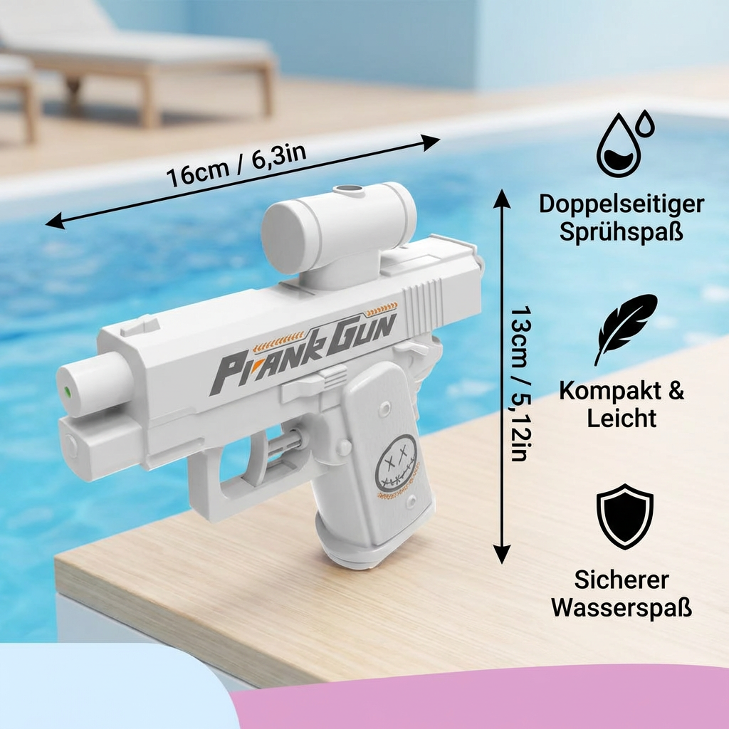 Doppelseitige Streich Wasserpistole für Kinder – Mini Spaß Wasserspielzeug