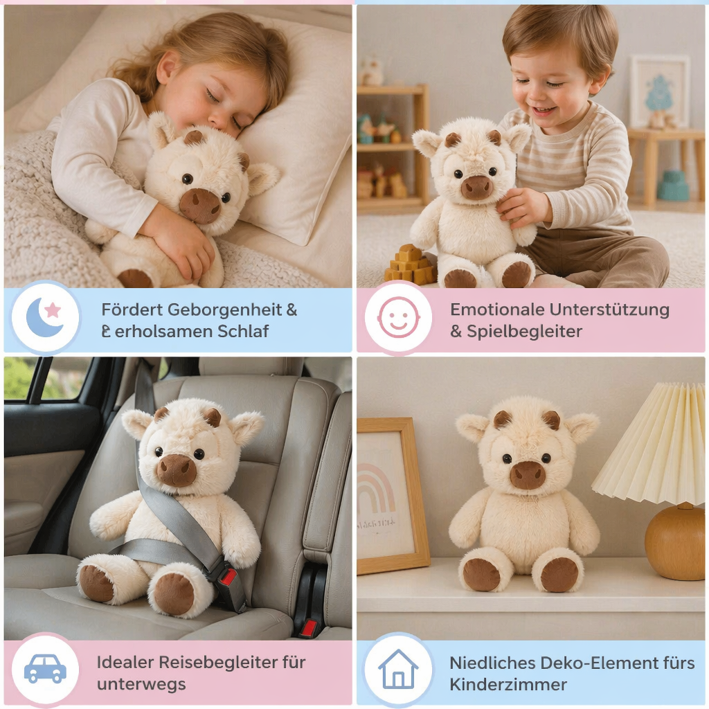 Laufendes Kälbchen - Weiches Cartoon-Plüschtier & Beruhigungshelfer für Kinder