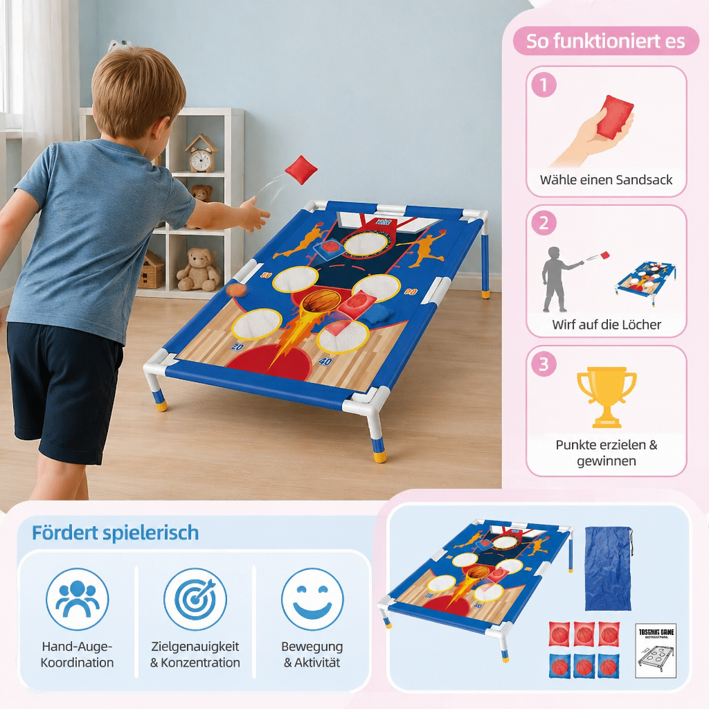 Sandsack Wurfspiel Set – Indoor & Outdoor Familienspiel