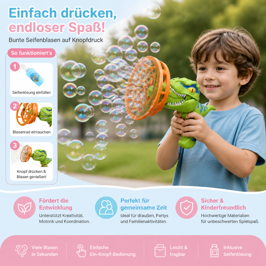 Dino-Seifenblasenkanone