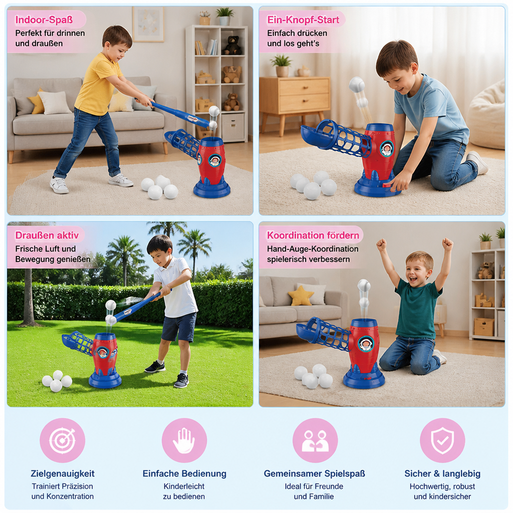 Elektronische Baseball-Wurfmaschine für Kinder