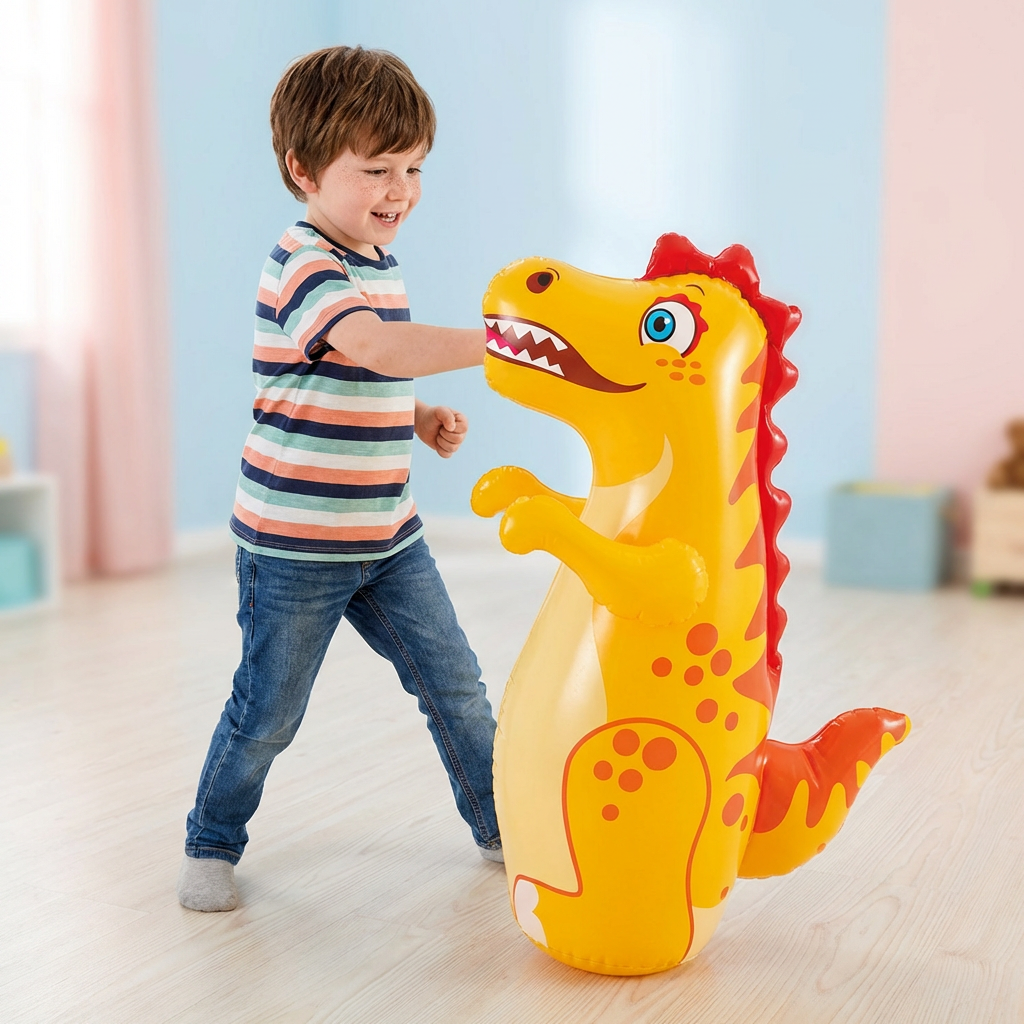 Aufblasbarer Kinder-Boxsack im Tierdesign mit befüllbarer Wasserbasis