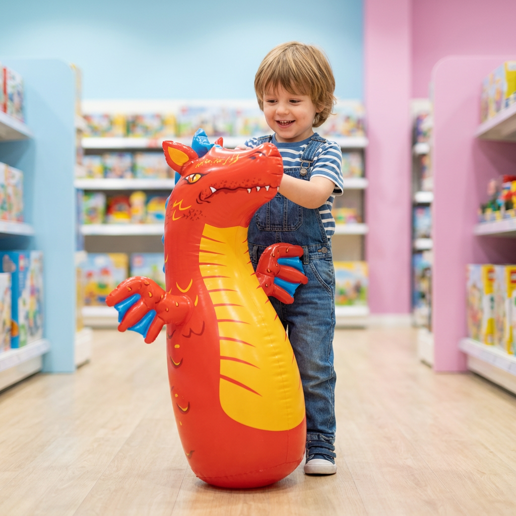 Aufblasbarer Kinder-Boxsack im Tierdesign mit befüllbarer Wasserbasis