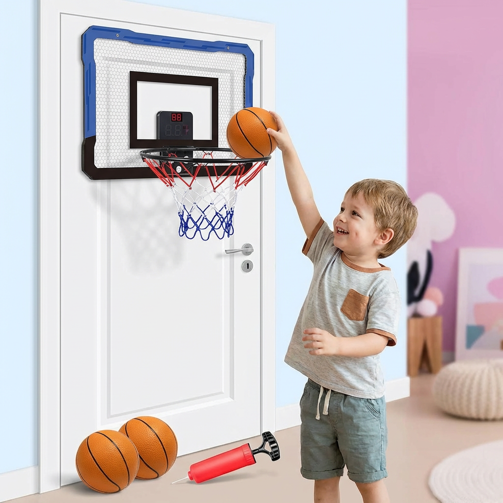 Mini Basketballkorb für Kinder – Wand- & Türkorb Set für Zuhause