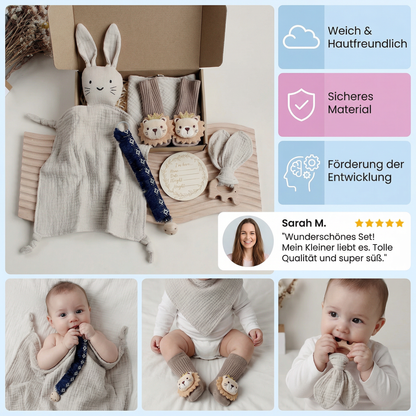 6-Teiliges Neugeborenen Geschenkbox Set  – Baby Erstausstattung