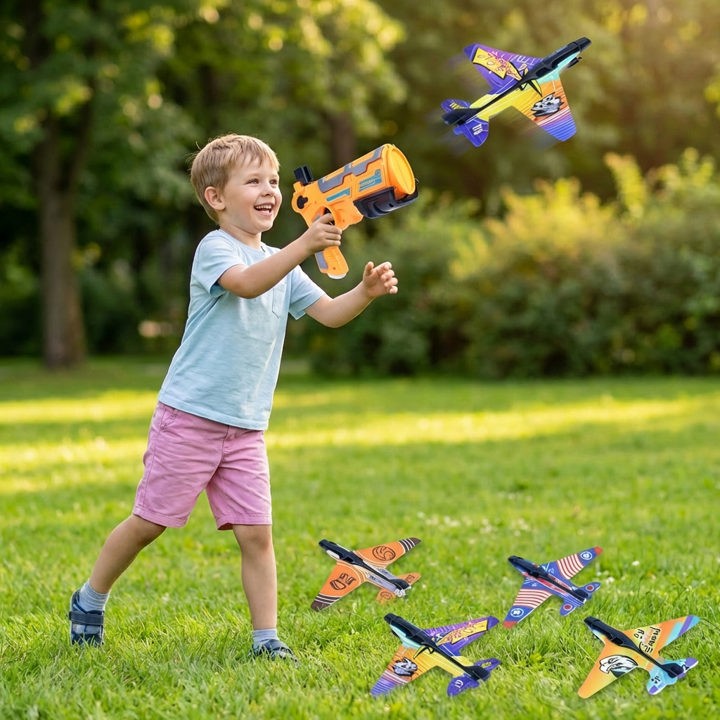 Kinder Flugzeug-Katapult Launcher – Outdoor Flugspiel