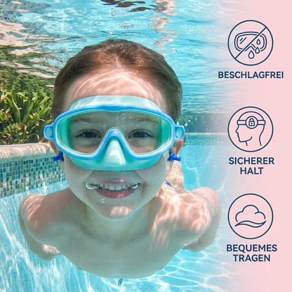 Praktische Schwimmbrille für Kinder – Beschlagfrei, Sicherer Halt & Bequemes Tragen