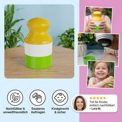 Wiederbefüllbarer Sonnencreme Roller für Kinder – Sauberes & einfaches Auftragen