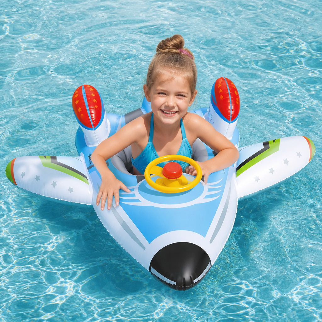 Aufblasbarer Düsenjet Pool Float mit Sitz & Lenkrad