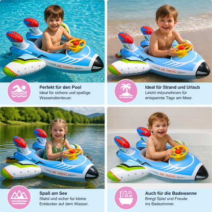 Aufblasbarer Düsenjet Pool Float mit Sitz & Lenkrad