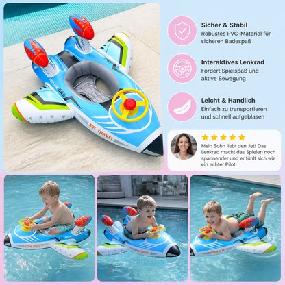 Aufblasbarer Düsenjet Pool Float mit Sitz & Lenkrad
