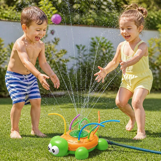 Schildkröten Wasser-Sprinkler – Rotierender Gartenspaß für Kinder an heißen Sommertagen
